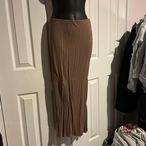 Camel stretch skirt